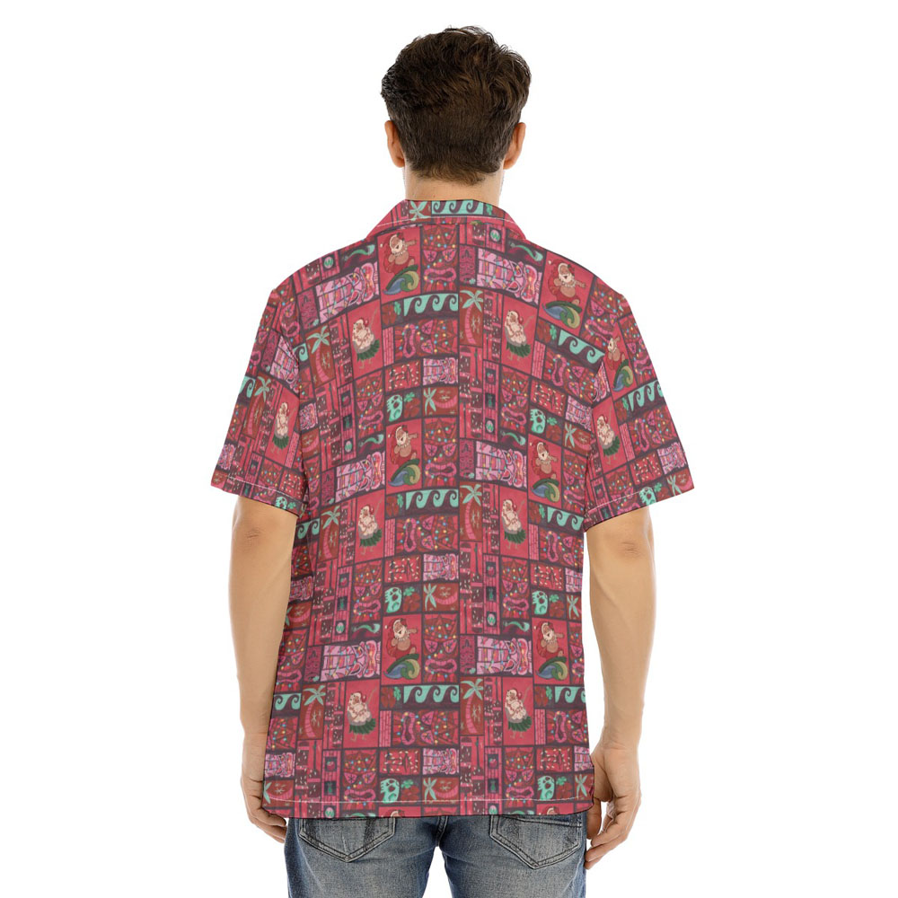 Classic Santa Claus Mele Kalikimaka Red Hawaiian Shirt