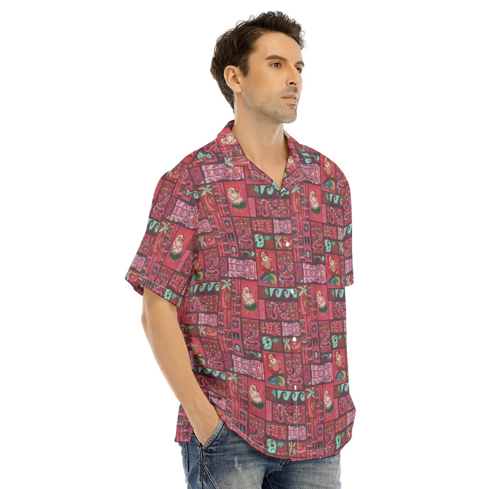 Classic Santa Claus Mele Kalikimaka Red Hawaiian Shirt