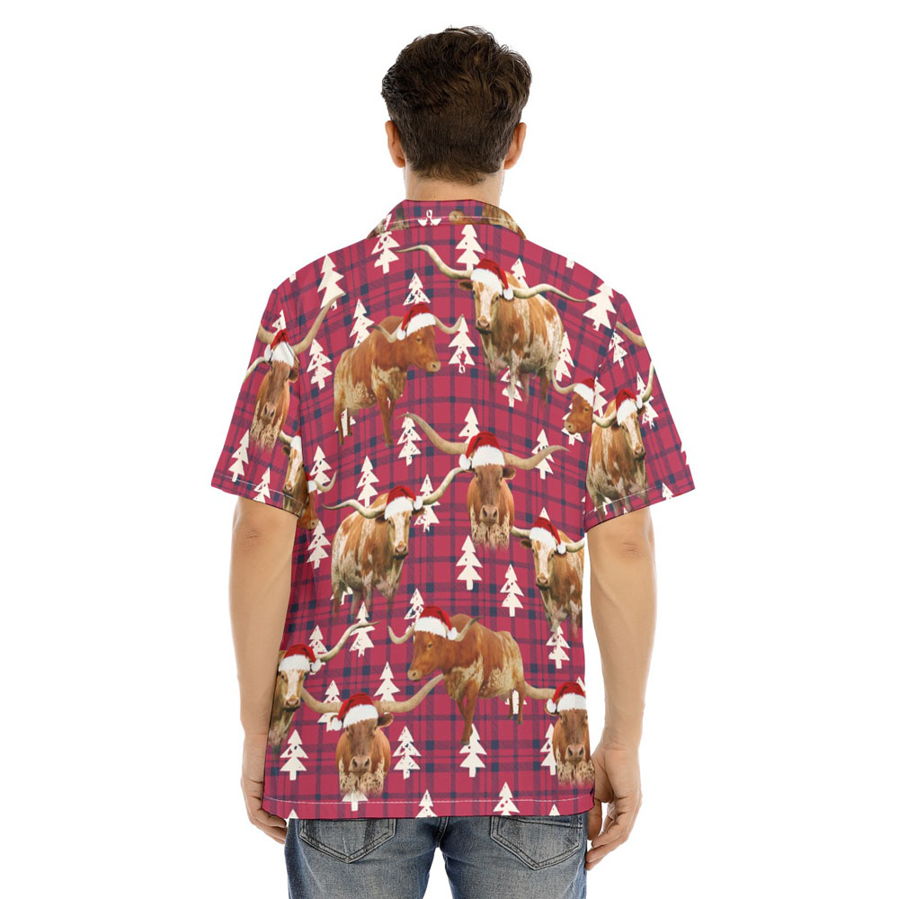 Funny Texas Longhorn Christmas Classic Red Hawaiian Shirt