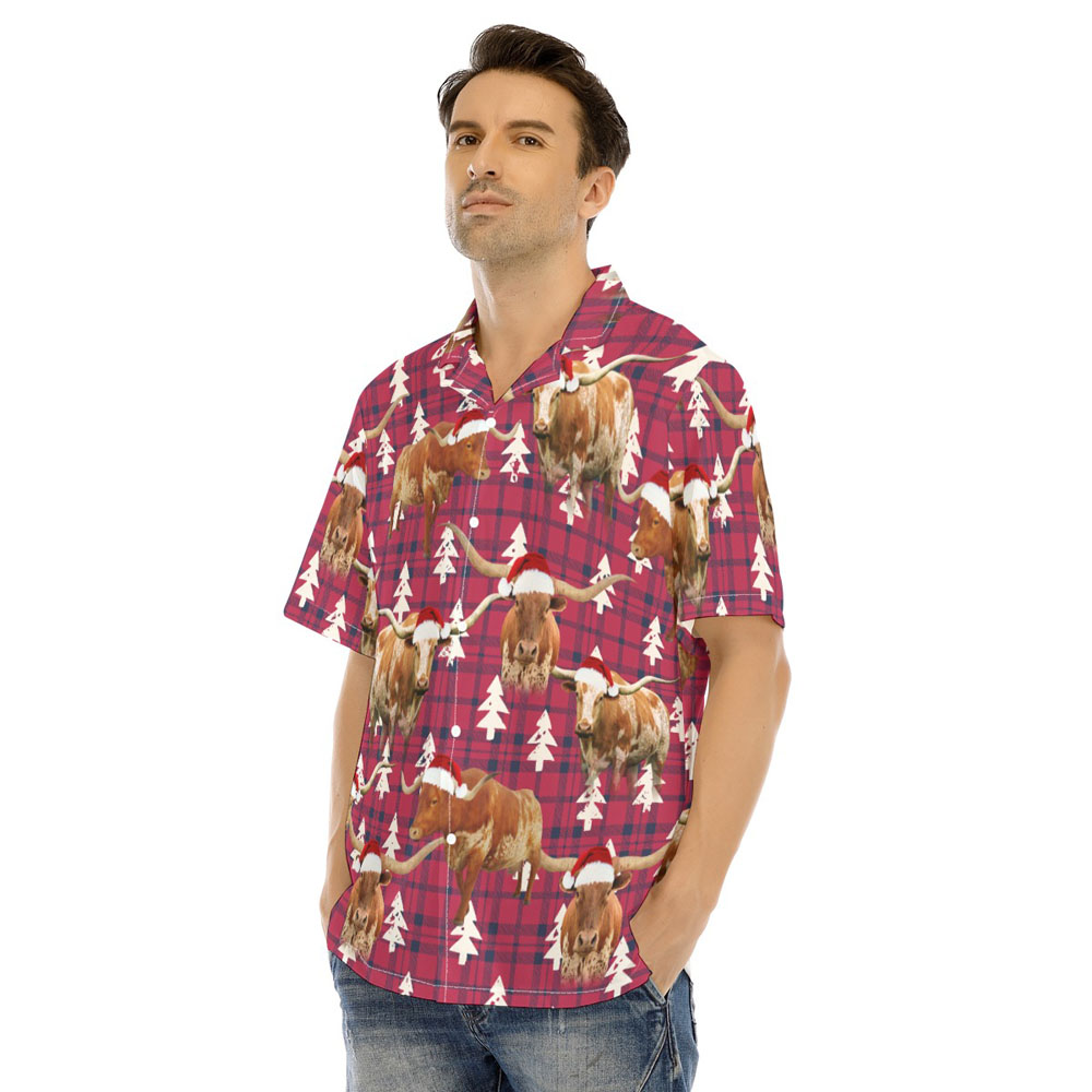 Funny Texas Longhorn Christmas Classic Red Hawaiian Shirt