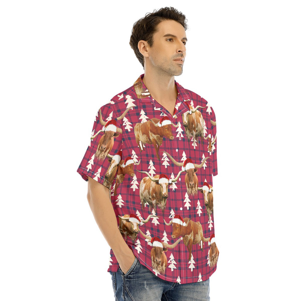 Funny Texas Longhorn Christmas Classic Red Hawaiian Shirt