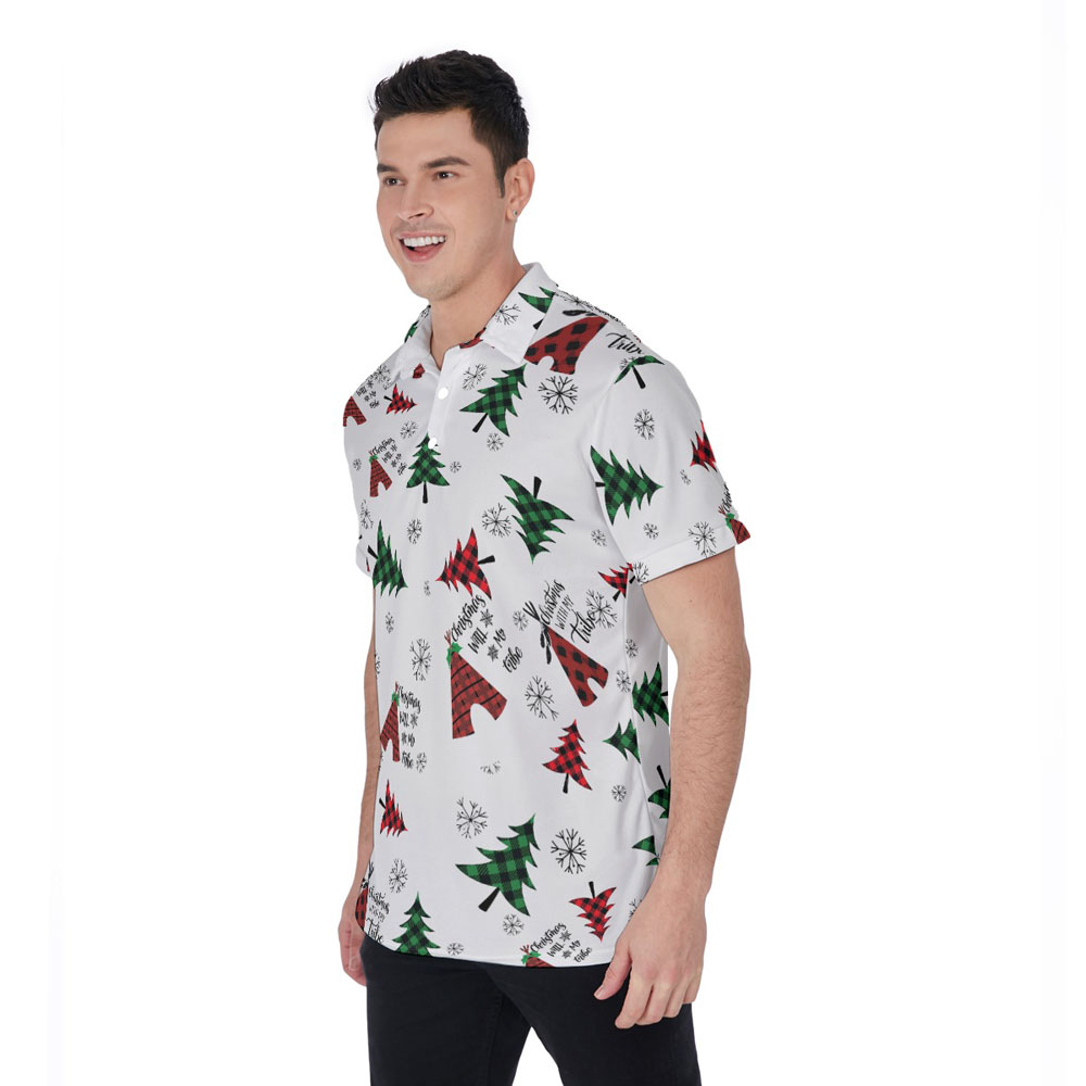 Christmas With My Tribe Hawaiian Polo Shirt For Men
