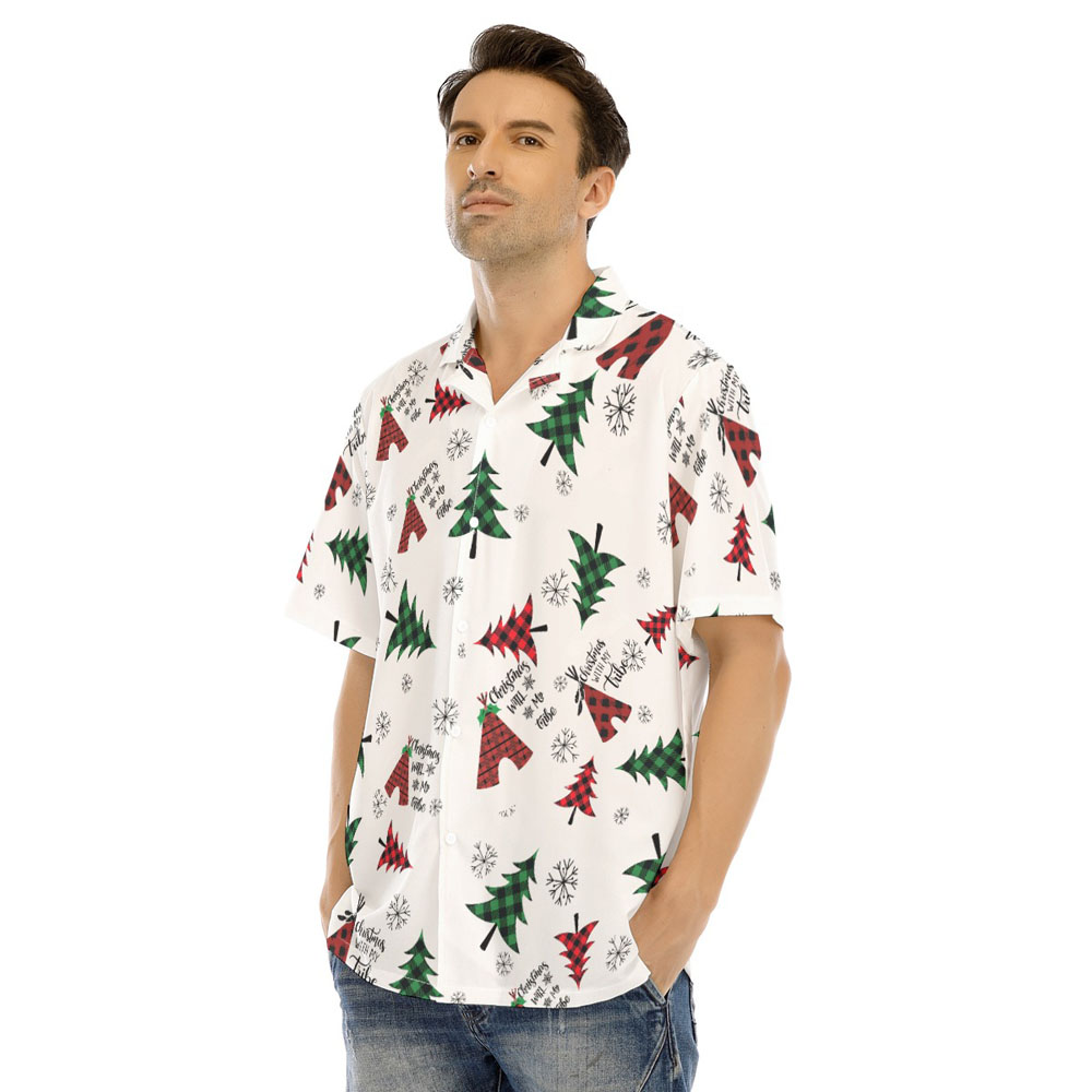 Christmas With My Tribe Buffalo Plaid Hawaiian Shirt