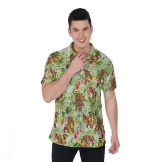 Funny Taco Sasquatch Tropical Christmas Hawaiian Polo Shirt