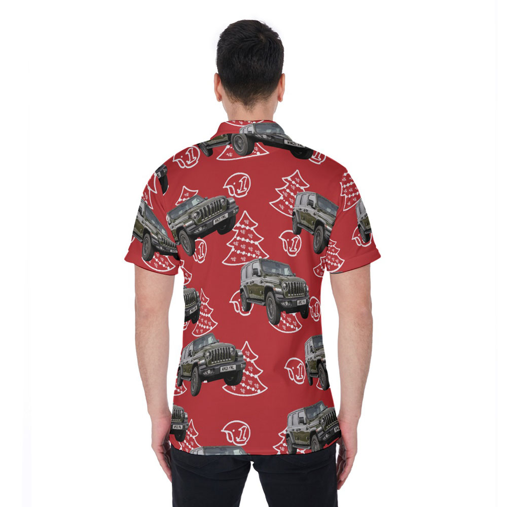 Cool Custom Car Christmas Hawaiian Polo Shirt