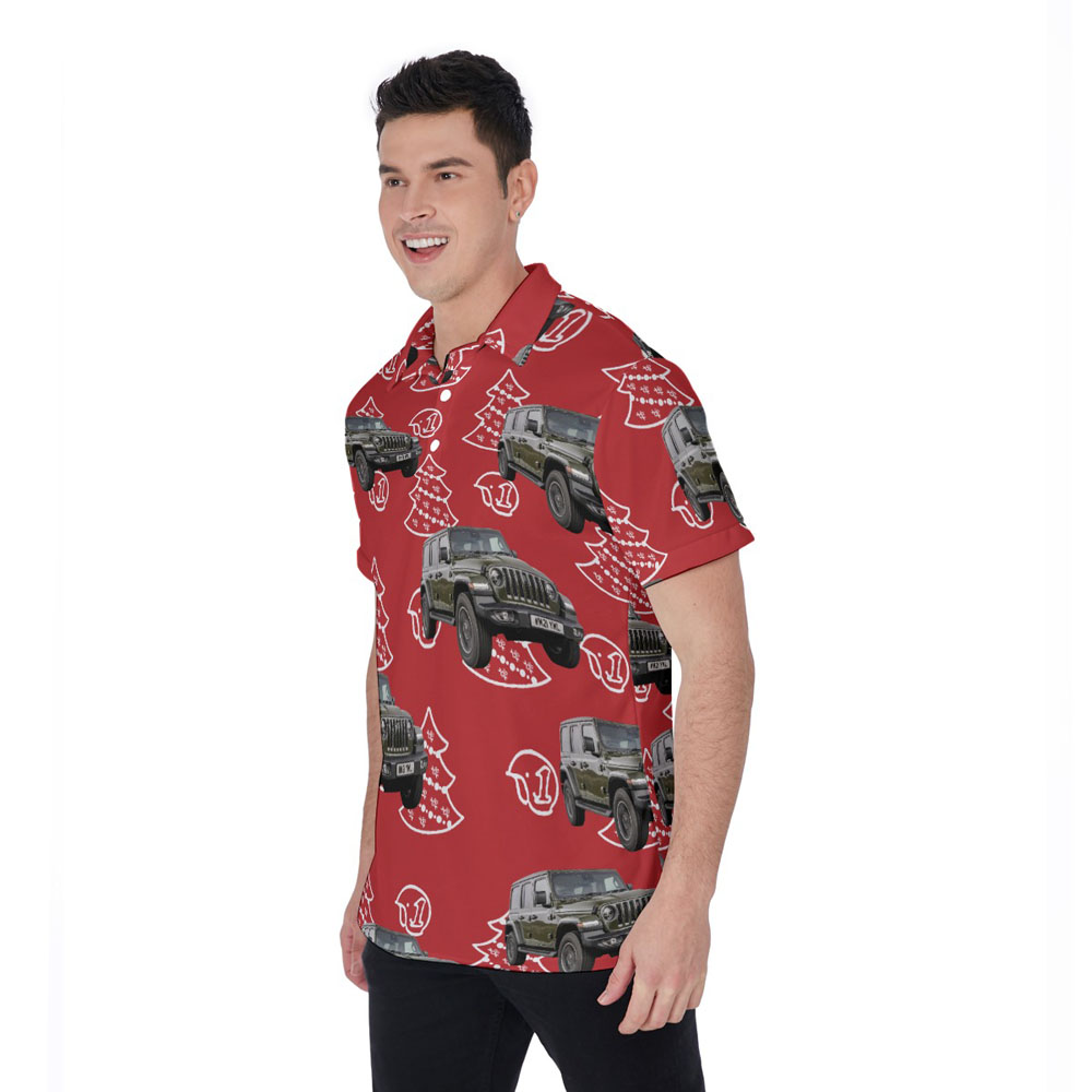 Cool Custom Car Christmas Hawaiian Polo Shirt