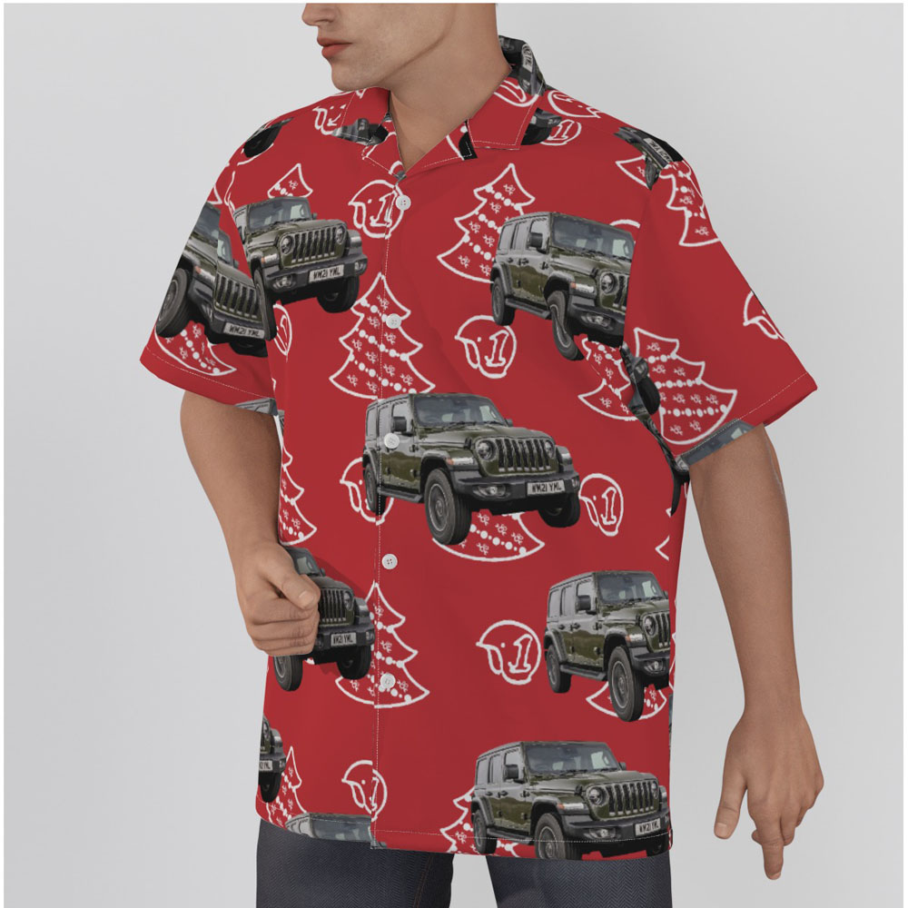 Christmas Custom Car Red Hawaiian Shirt