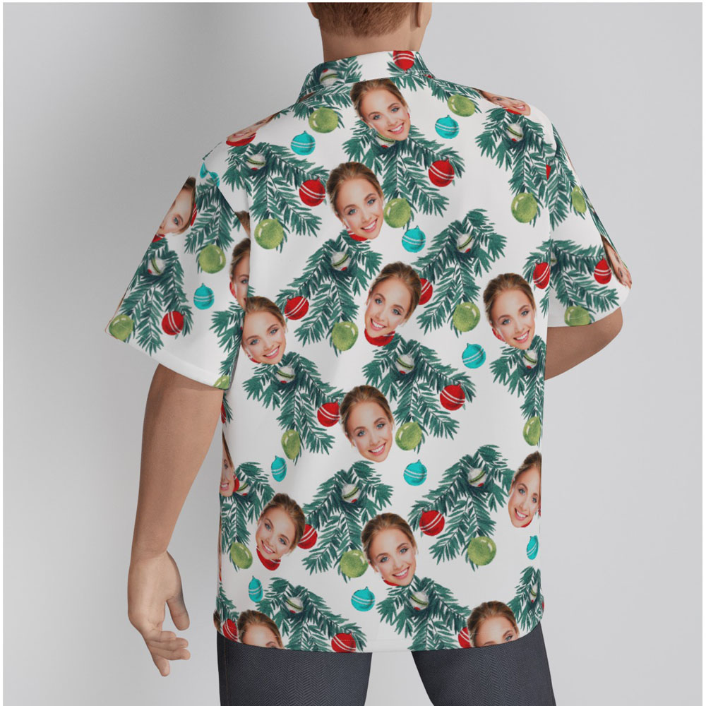 Custom Face Christmas Decorations Hawaiian Shirt
