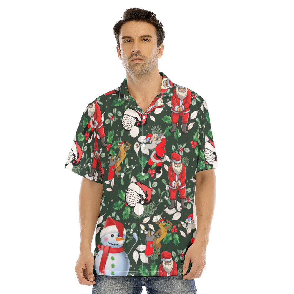 Funny Christmas Santa Golf Hawaiian Shirt - variant image 1