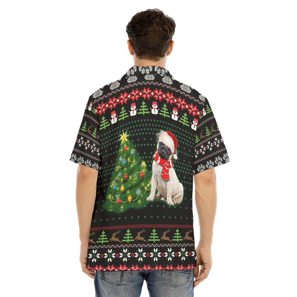 Funny Christmas Pug Ugly Hawaiian Shirt