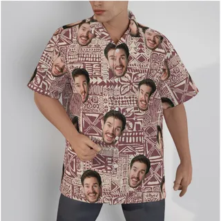 Custom Face Vintage Aloha Shirt