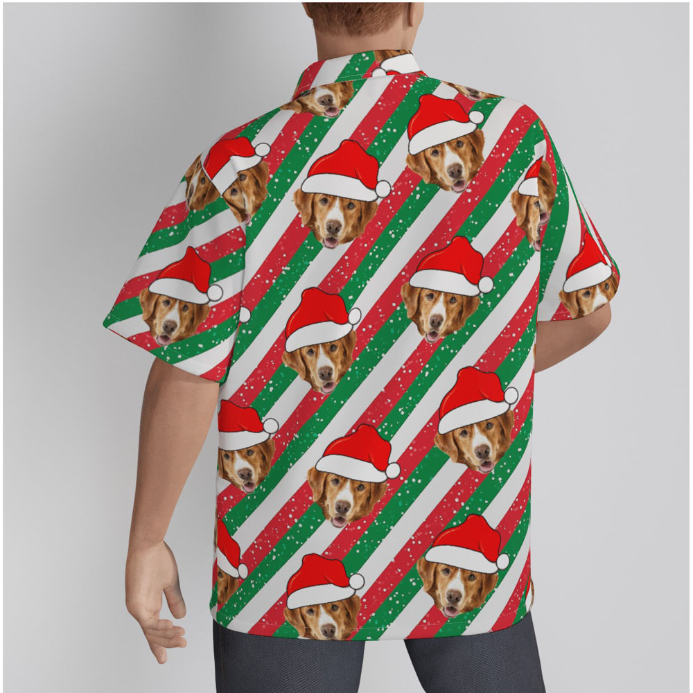 Funny Custom Dog Face Xmas Party Hawaiian Shirt