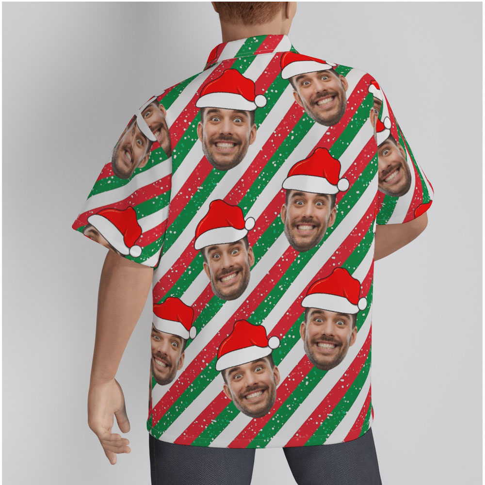 Custom Face Hawaiian Shirt With Christmas Party Theme