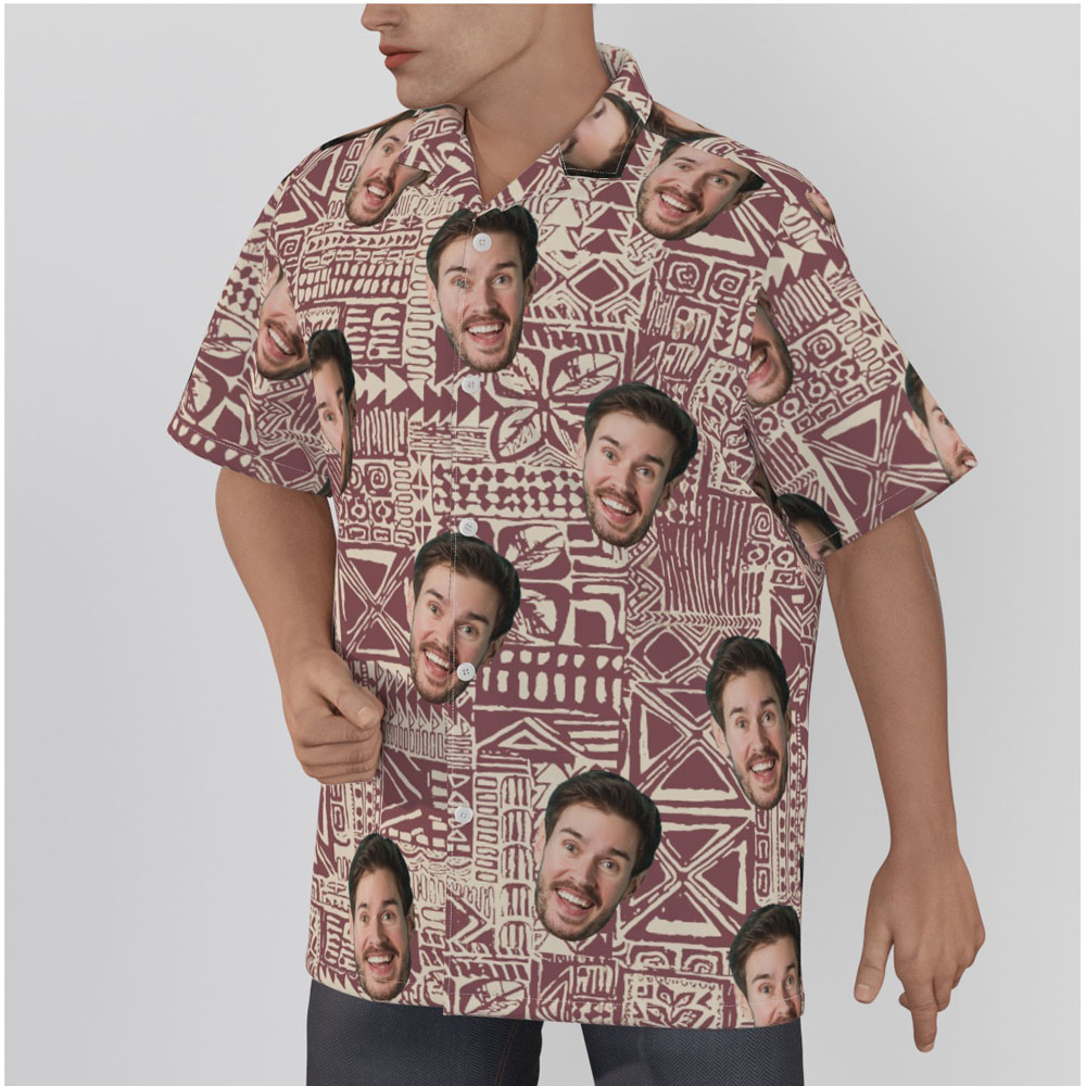 Custom Face Vintage Aloha Shirt