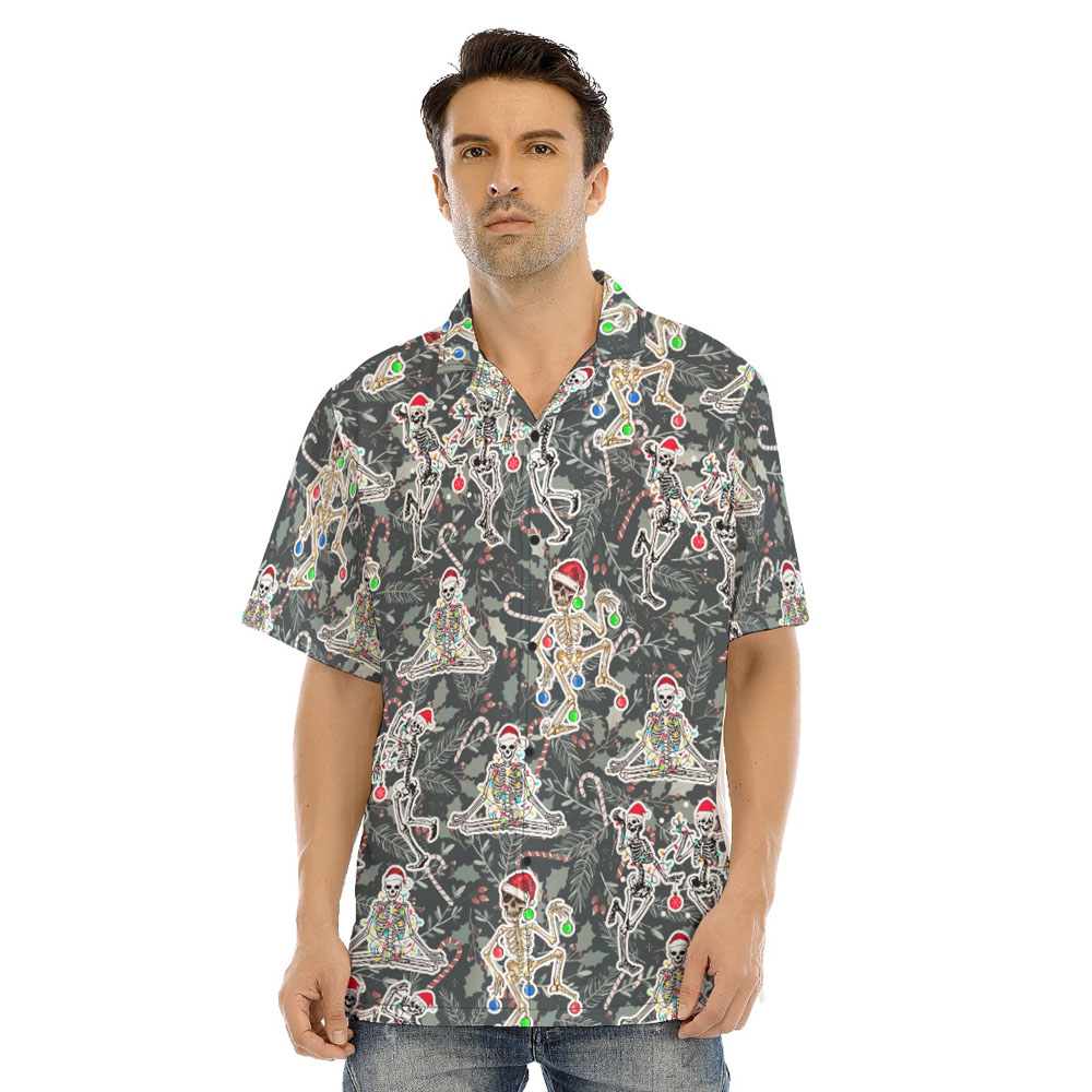 Funny Christmas Skeleton Hawaiian Shirt - variant image 1