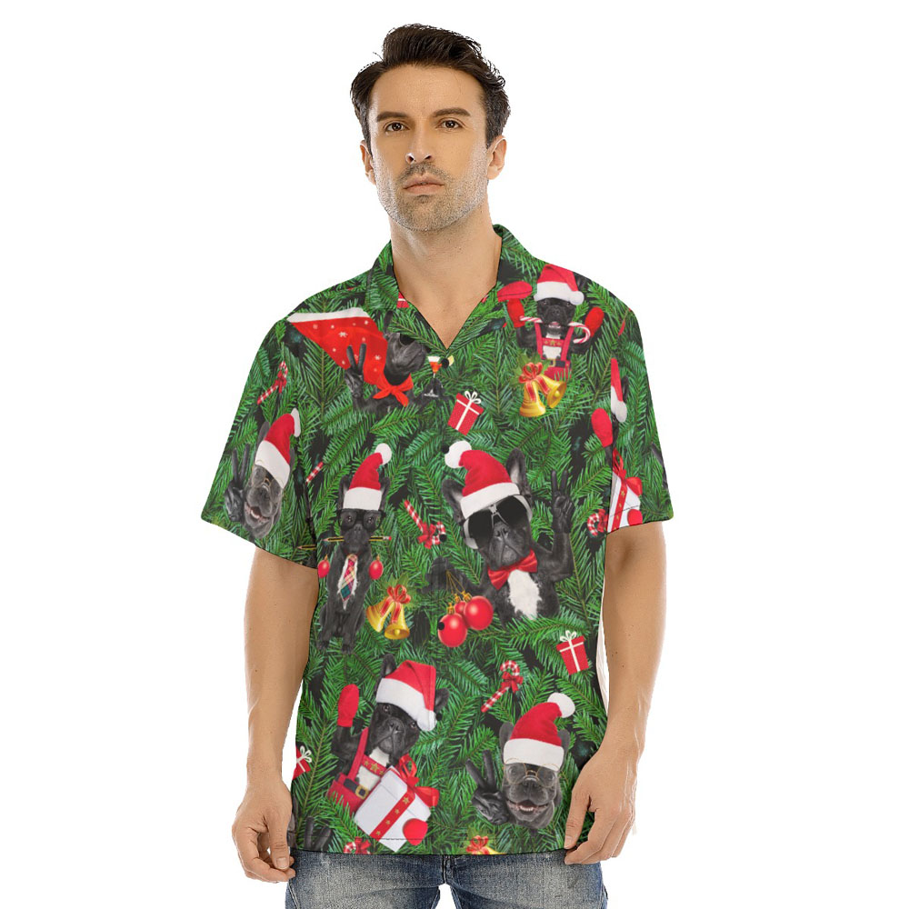 Funny Pug Christmas Hawaiian Shirt - variant image 1