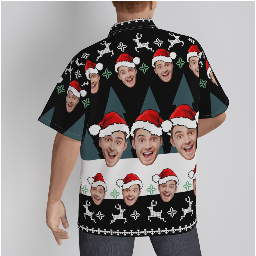 Funny Custom Face Uglys Patterns Christmas Hawaiian Shirt