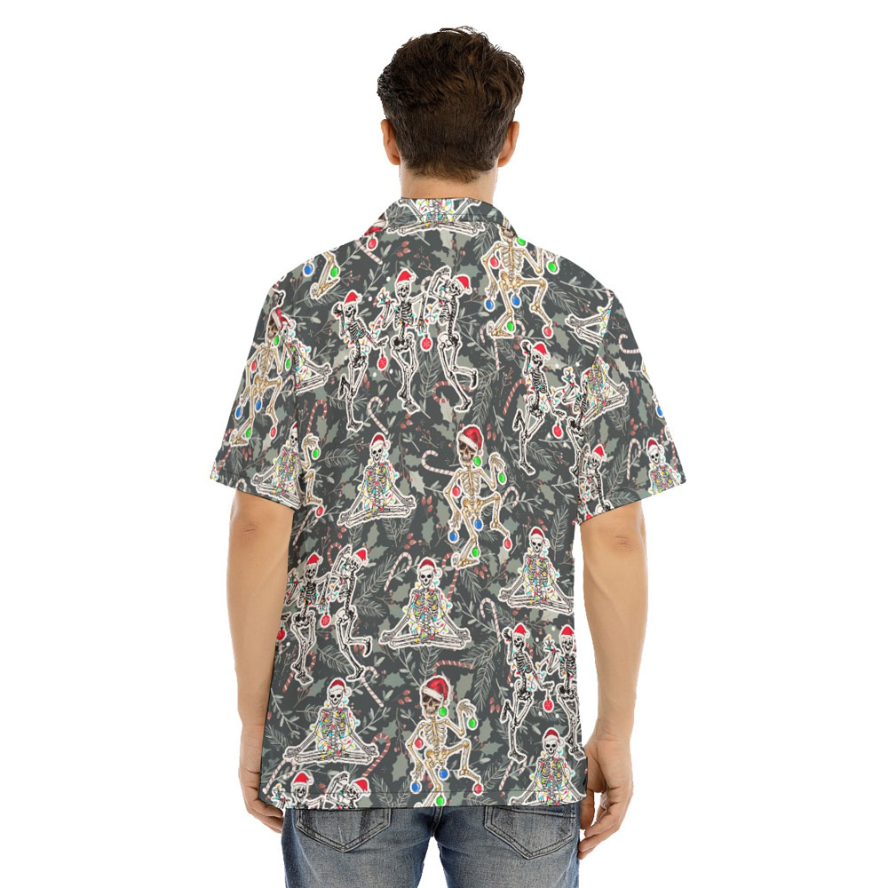 Funny Christmas Skeleton Hawaiian Shirt