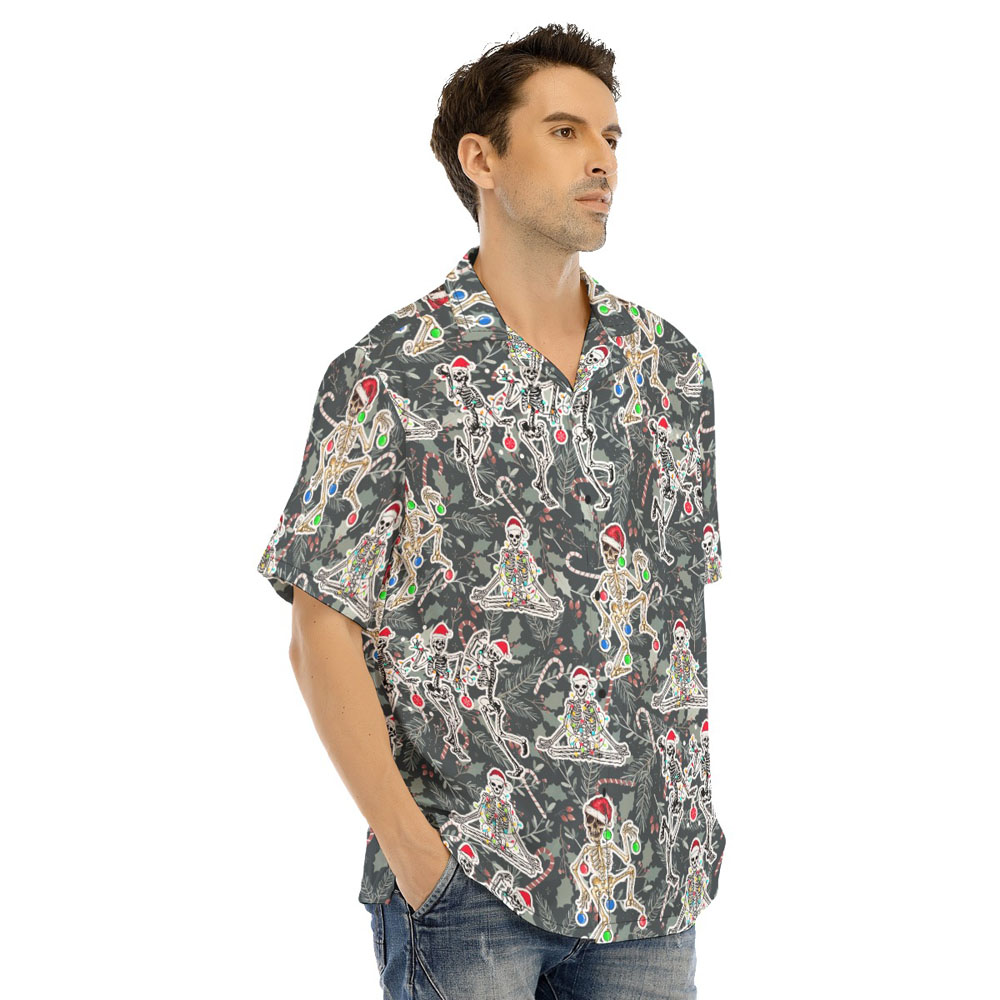 Funny Christmas Skeleton Hawaiian Shirt