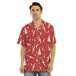 Tactical Christmas Gun Men's Hawaiian Shirt