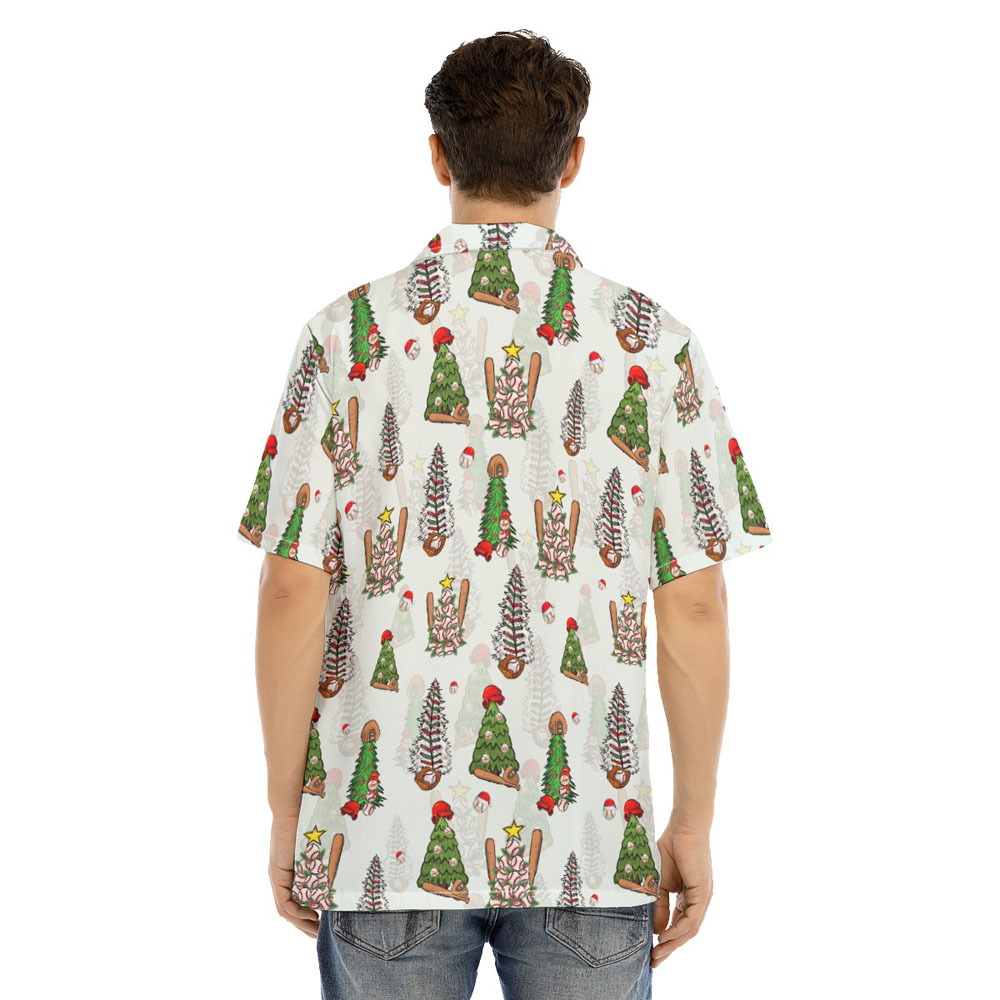 Funny Christmas Tree Baseball Hawaiian Shirt