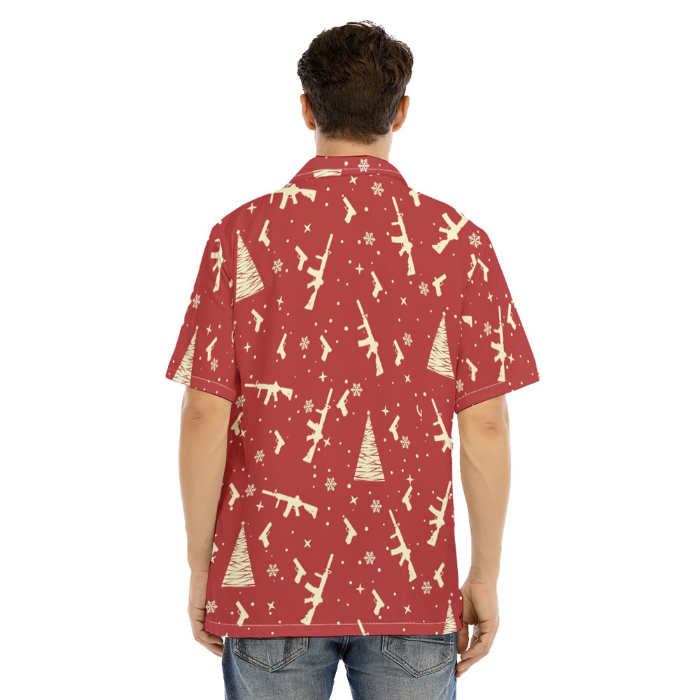 Tactical Christmas Gun Men's Hawaiian Shirt