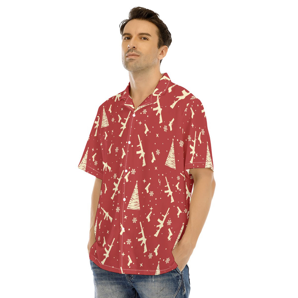 Tactical Christmas Gun Men's Hawaiian Shirt