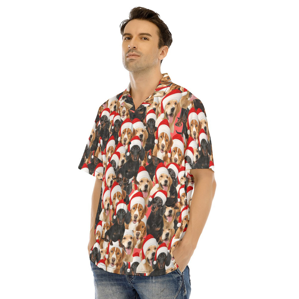 Funny Christmas Dog Hawaiian Shirt For Men