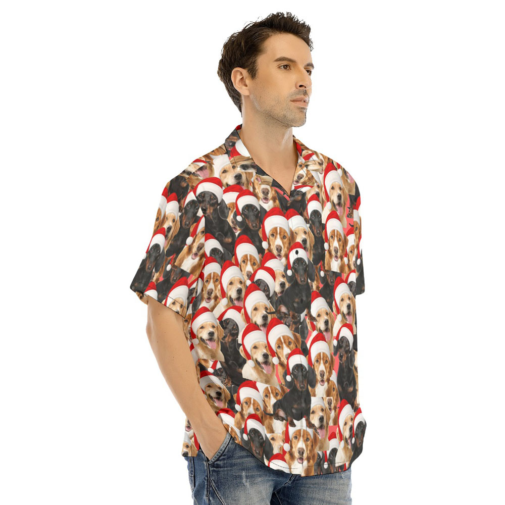 Funny Christmas Dog Hawaiian Shirt For Men