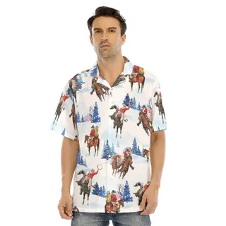 Christmas Santa Cowboy Hawaiian Shirt