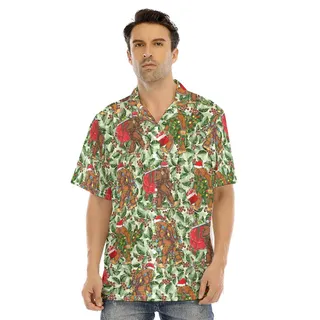 Funny Bigfoot Xmas Hawaiian Shirt