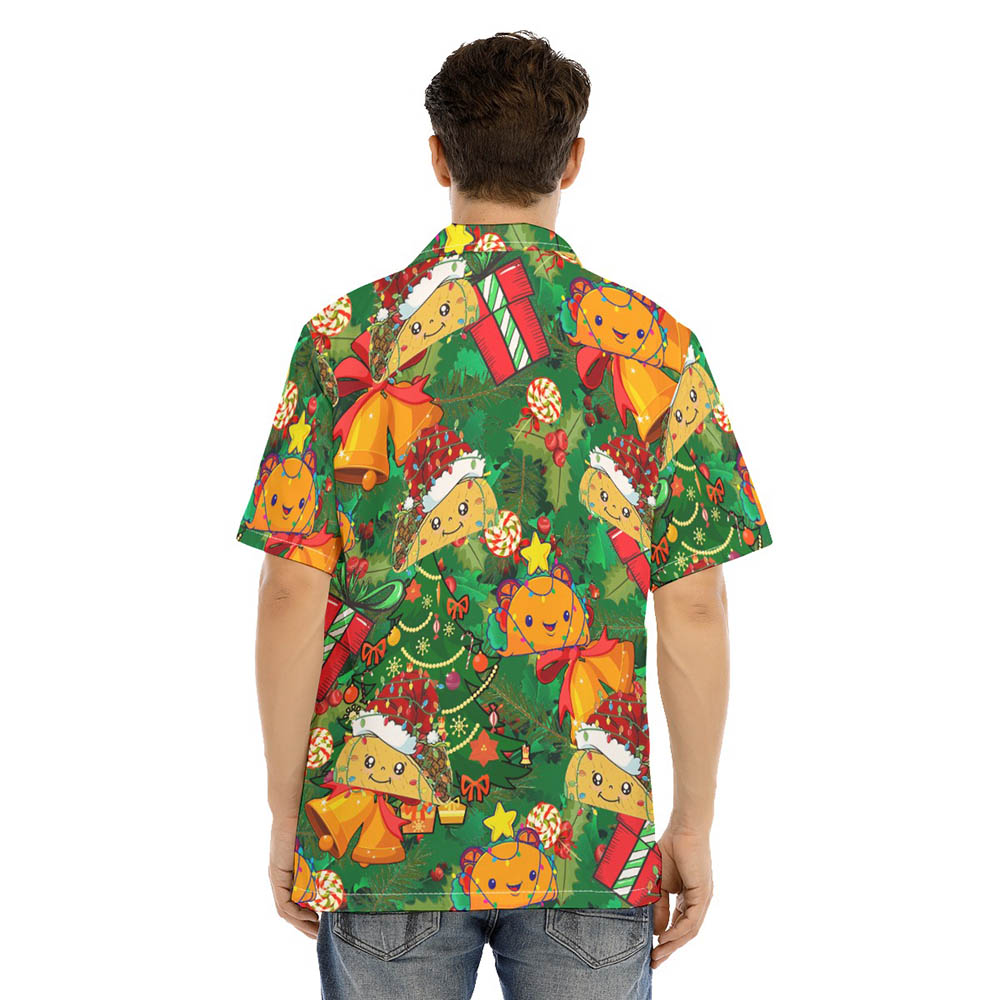 Funny Taco Christmas Green Hawaiian Shirt