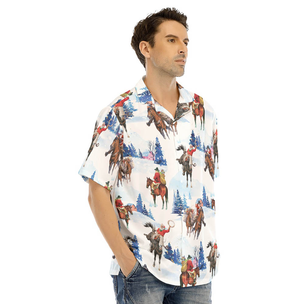 Christmas Santa Cowboy Hawaiian Shirt