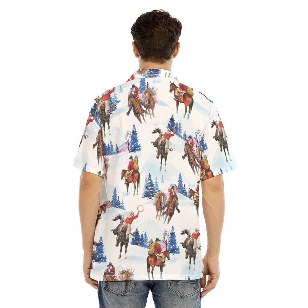 Christmas Santa Cowboy Hawaiian Shirt