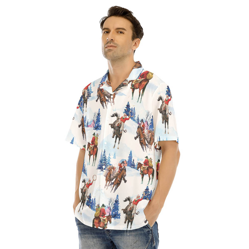 Christmas Santa Cowboy Hawaiian Shirt