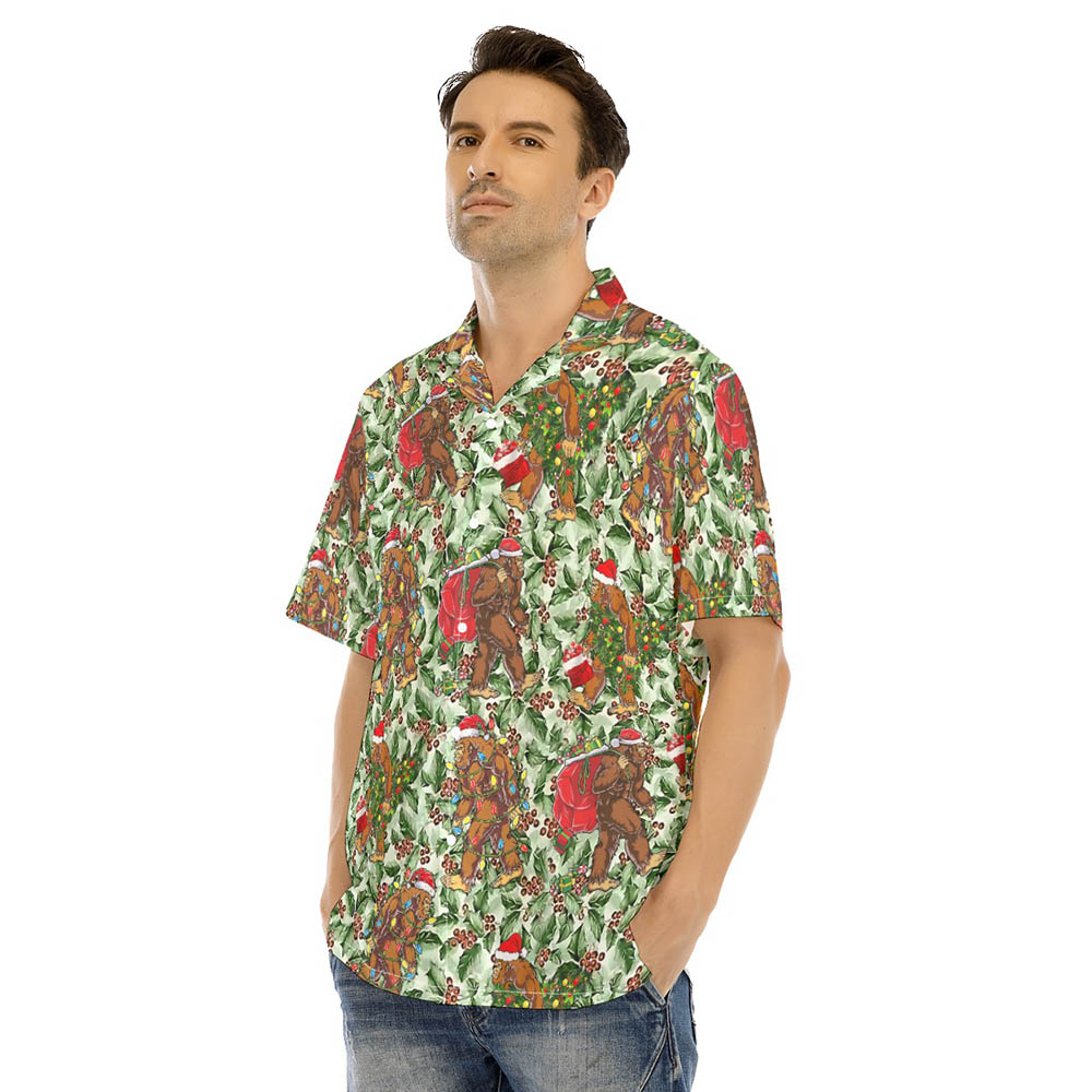 Funny Bigfoot Xmas Hawaiian Shirt