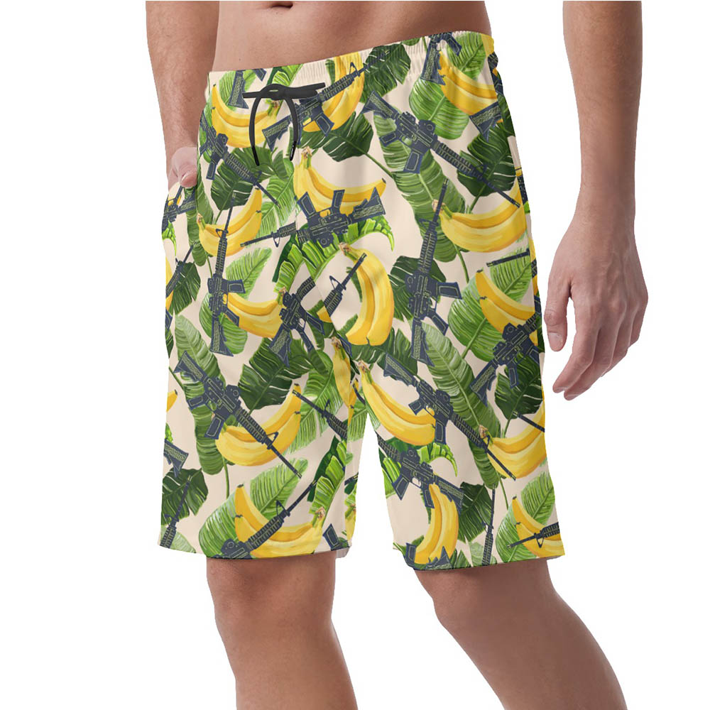 Tropical Banana Gun Tactical Hawaiian Men's Shorts