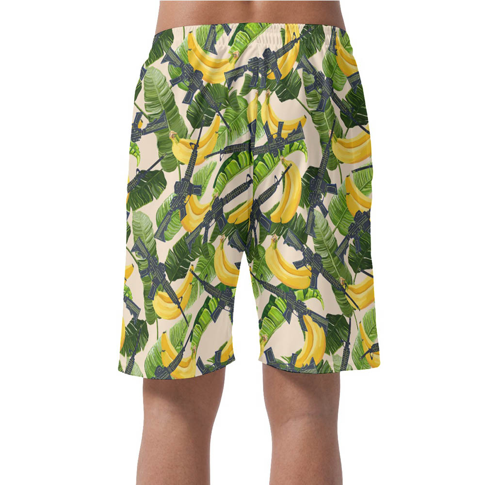 Tropical Banana Gun Tactical Hawaiian Men's Shorts