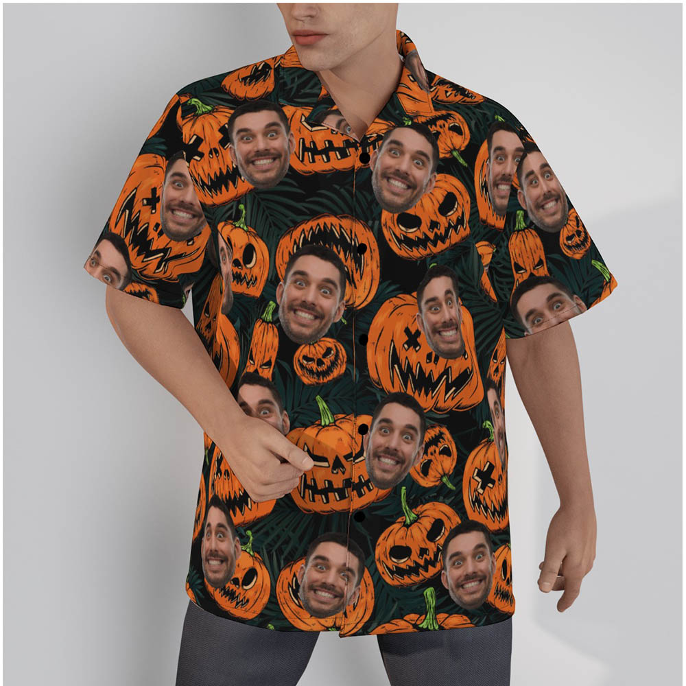 Custom Face Halloween Spooky Hawaiian Shirt - variant image 1