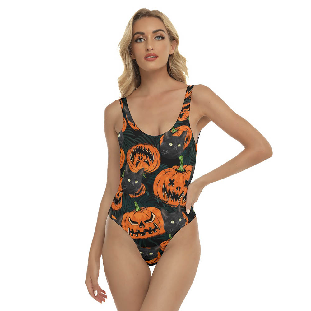 Halloween Hawaiian Swimsuit With Cat Face - variant image 1