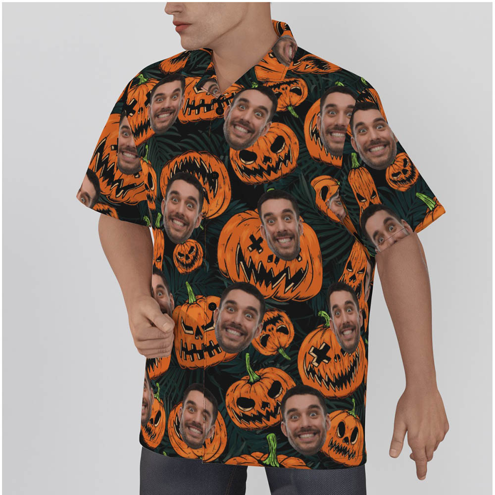 Custom Face Halloween Spooky Hawaiian Shirt