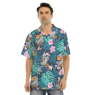 Funny Mummy Dinosaur Halloween Hawaiian Shirt