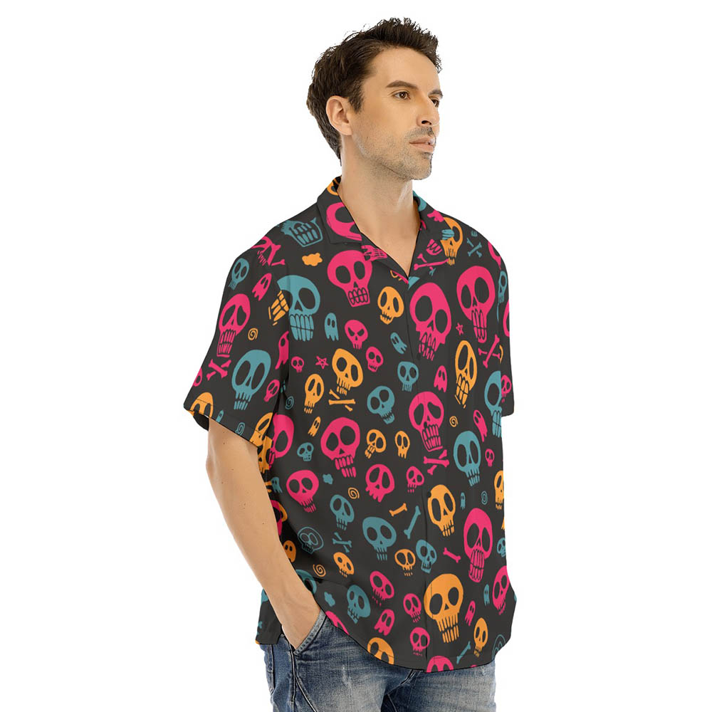 Halloween Skull Men's Hawaiian Shirt