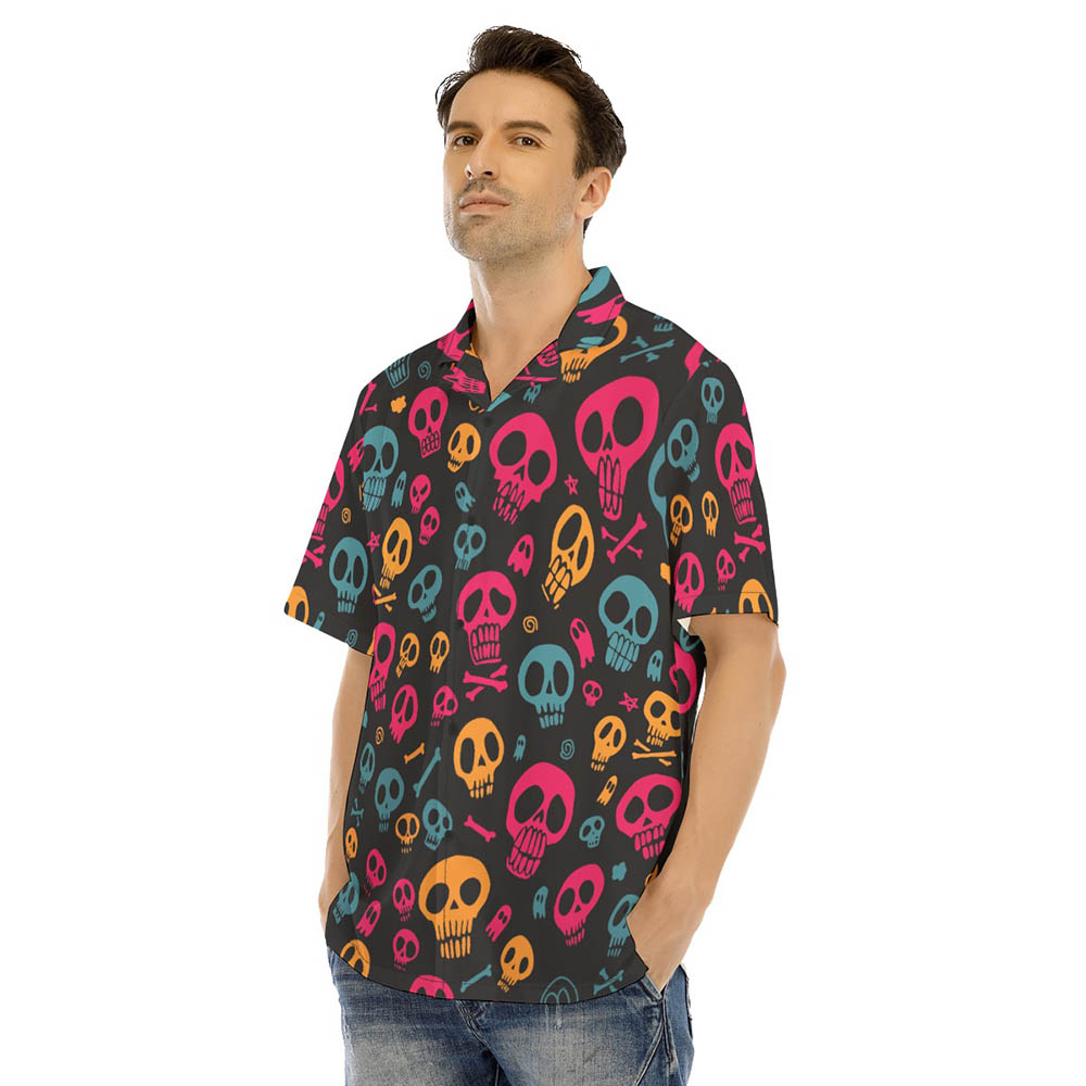 Halloween Skull Men's Hawaiian Shirt