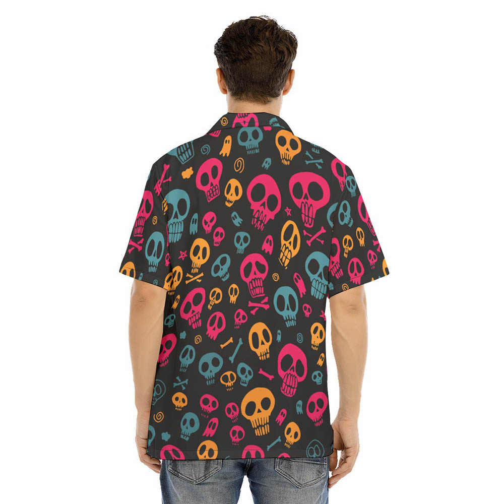 Halloween Skull Men's Hawaiian Shirt