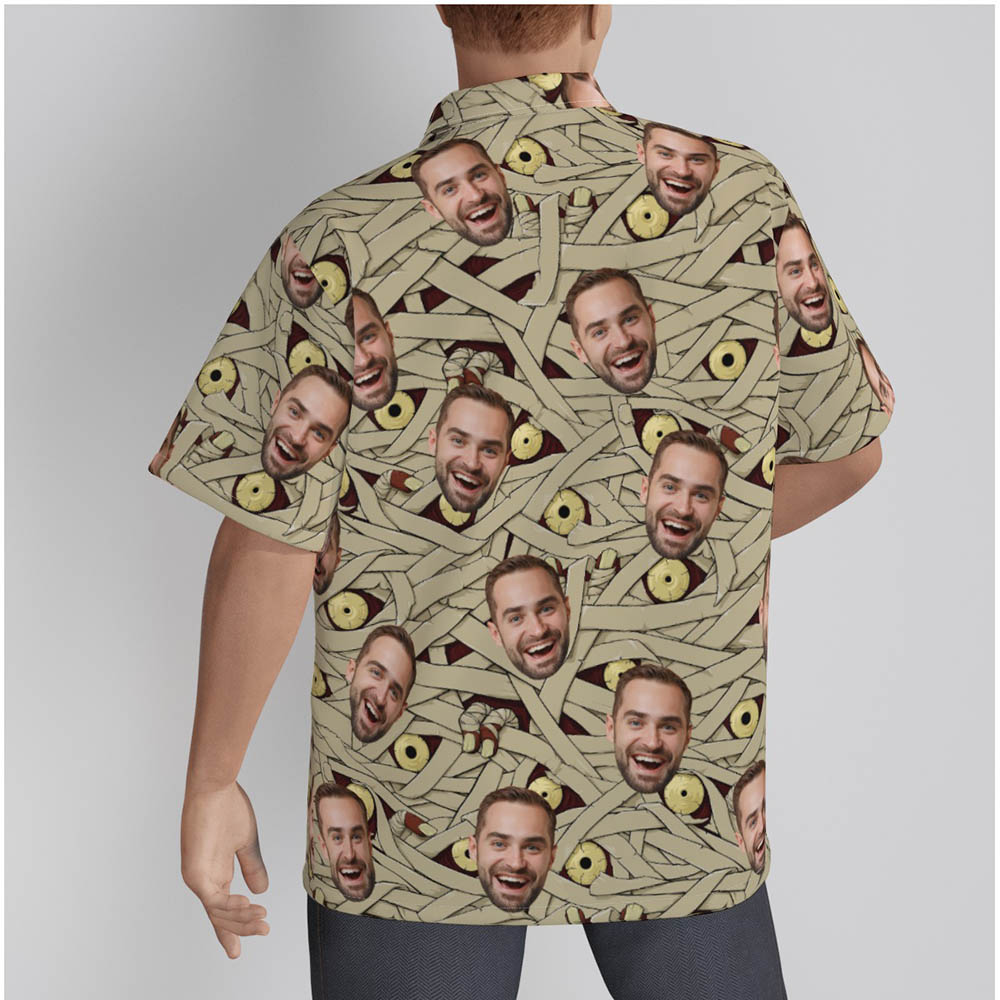 Custom Face Mummy Costume Halloween Hawaiian Shirt