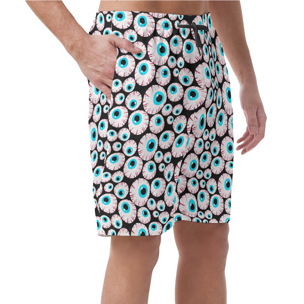 Funny Creepy Eyeballs Halloween Men's Shorts