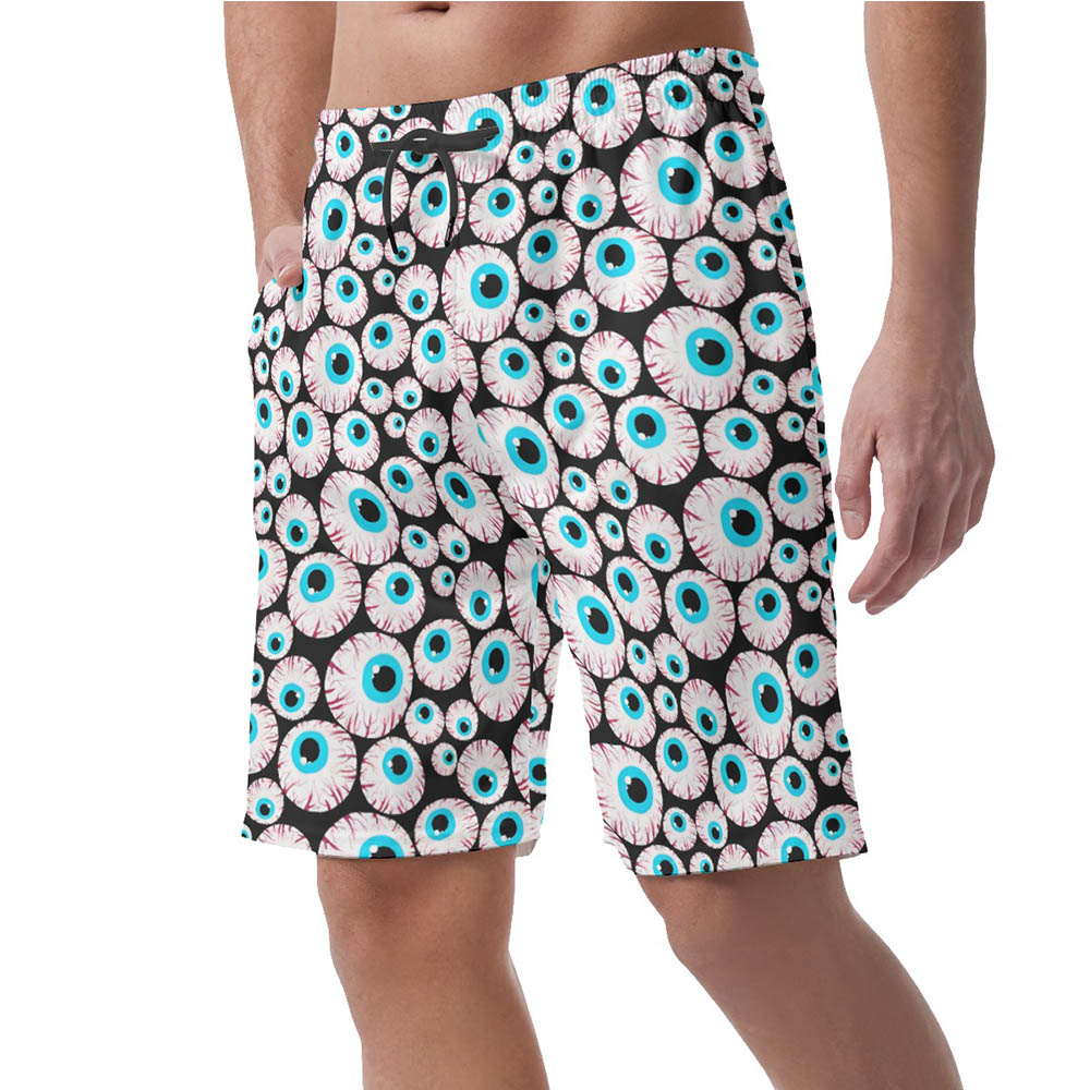 Funny Creepy Eyeballs Halloween Men's Shorts