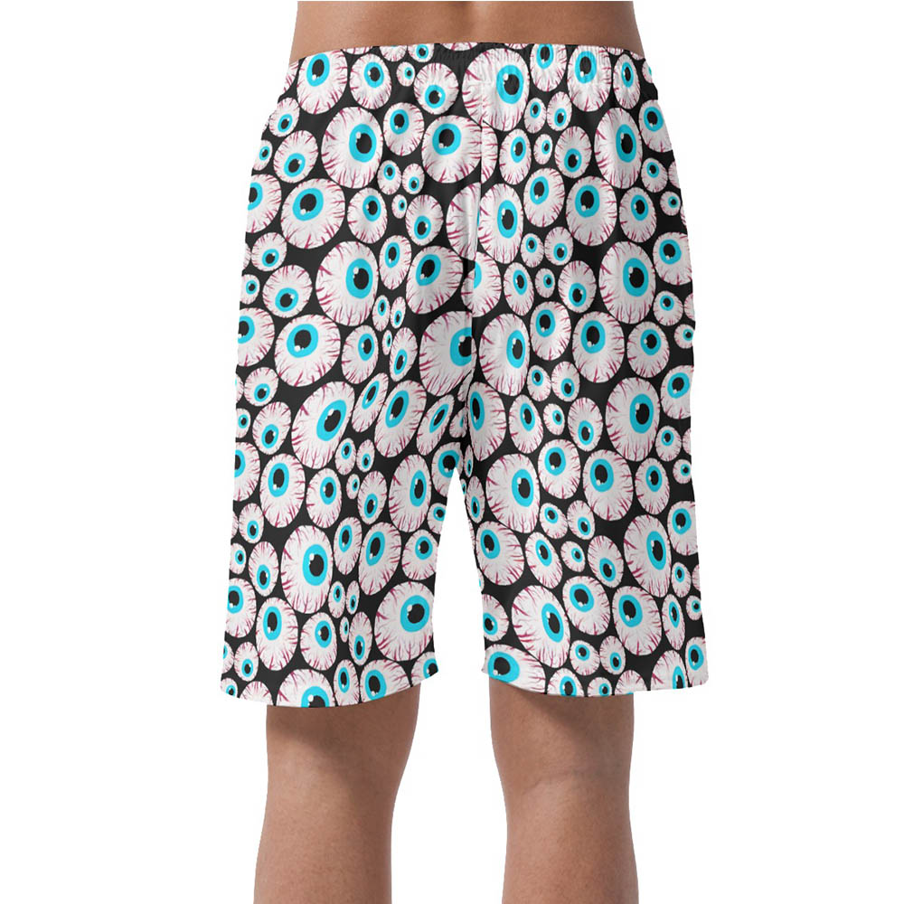 Funny Creepy Eyeballs Halloween Men's Shorts