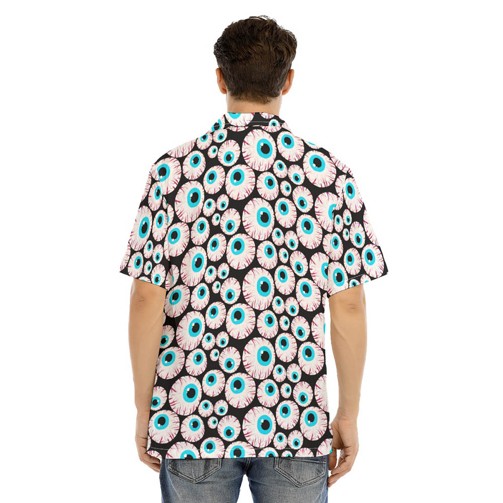 Creepy Eyeballs Halloween Men's Hawaiian Shirt